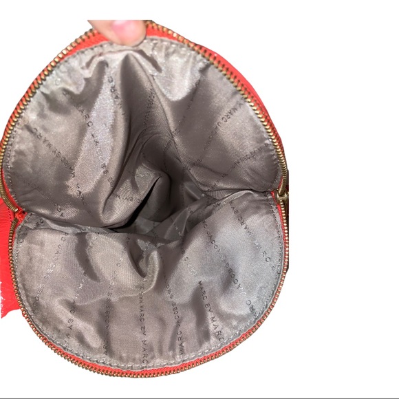 Marc Jacobs Q Crossbody Patent Coral Vibrant Bag Adjustable Strap Convertible - Picture 10 of 12